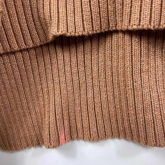 Cupcakes and Cashmere Chunky Knit High-Low Pullover Sweater Top WOMENS XL Brown - Picture 3 of 5